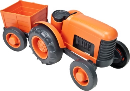 Grünes Spielzeug Traktor Orange